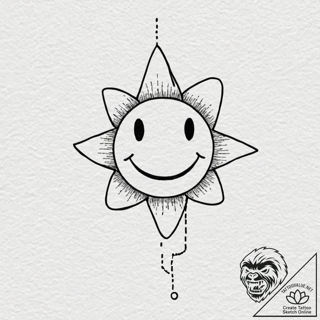 Tiny tattoo design, a wobbly, crooked star wi... - tattoo sketch (№1751787797_0, 06.07.2025 07:43) — tattoovalue.net