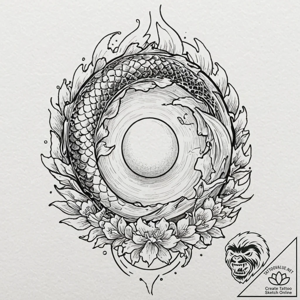 Tattoo design for an arm, a boiled egg, slice... - tattoo sketch (№1751788641_0, 06.07.2025 07:57) — tattoovalue.net