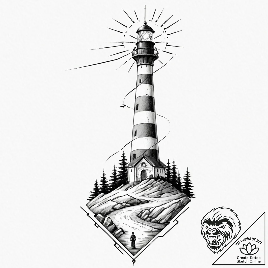 Tattoo design for shoulder, a minimalist ligh... - tattoo sketch (№1751789650_0, 06.07.2025 08:14) — tattoovalue.net