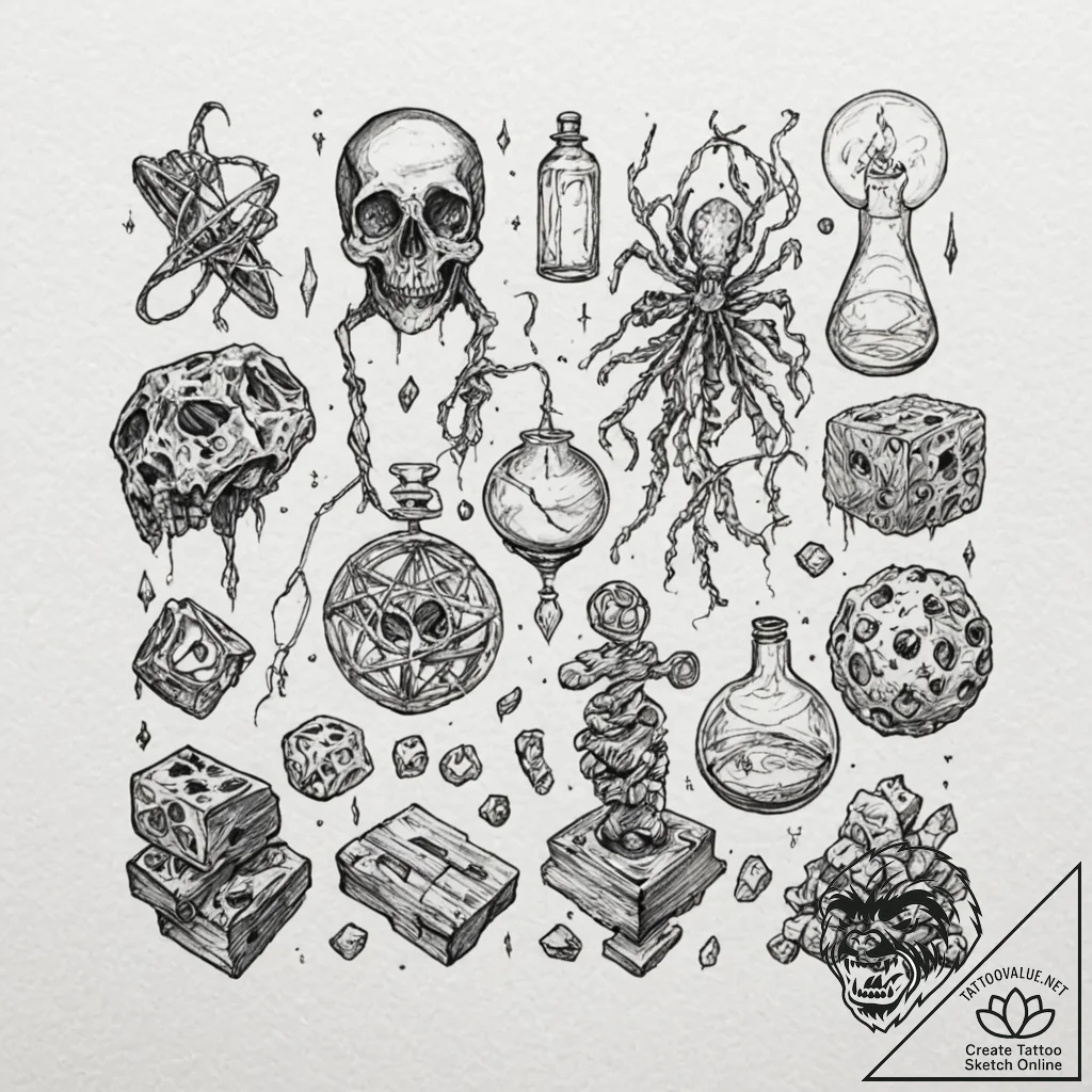 готов продолжать, как только скажете. следующ... - tattoo sketch (№1751794195_0, 06.07.2025 09:29) — tattoovalue.net