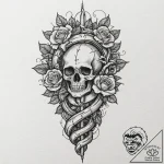 Tattoo design for an arm, a dna helix, but th… – tattoo sketch (№1751794365_0, 06.07.2025 09:32) — tattoovalue.net