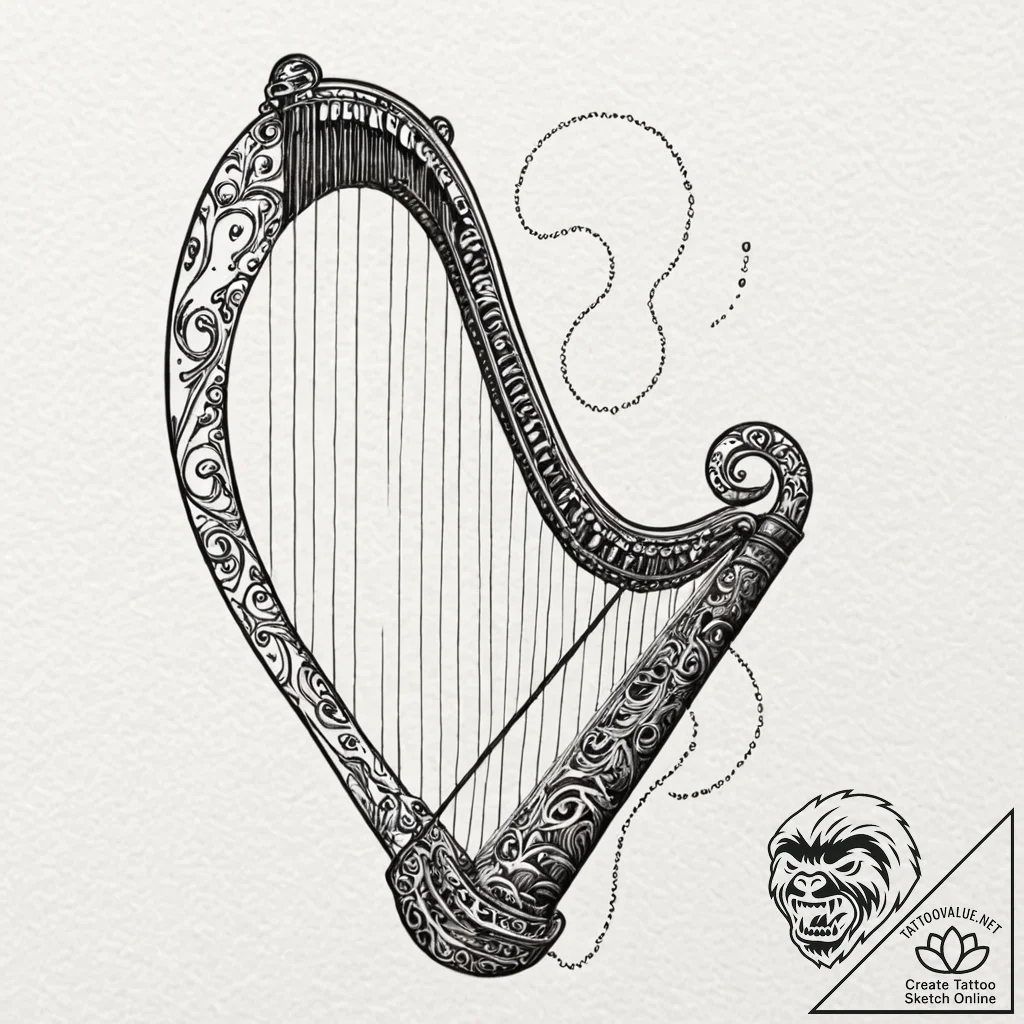 Tattoo design for an arm, a diagram of string... - tattoo sketch (№1751794789_0, 06.07.2025 09:39) — tattoovalue.net