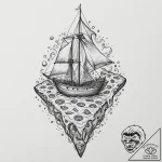 Tattoo design for an arm, a slice of pizza, b… – tattoo sketch (№1751796215_0, 06.07.2025 10:03) — tattoovalue.net