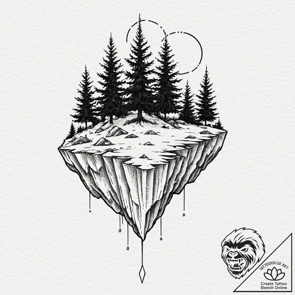 Tattoo design for shoulder, a floating geomet... - tattoo sketch (№1751796554_0, 06.07.2025 10:09) — tattoovalue.net
