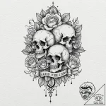 комбинации стилей и тем: еда + неожиданный ко… – tattoo sketch (№1751796722_0, 06.07.2025 10:12) — tattoovalue.net