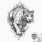 Tattoo design for shoulder, a panther, its bo… – tattoo sketch (№1751797832_0, 06.07.2025 10:30) — tattoovalue.net