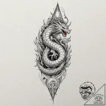 Tattoo design for a leg, a full leg sleeve of… – tattoo sketch (№1751798426_0, 06.07.2025 10:40) — tattoovalue.net