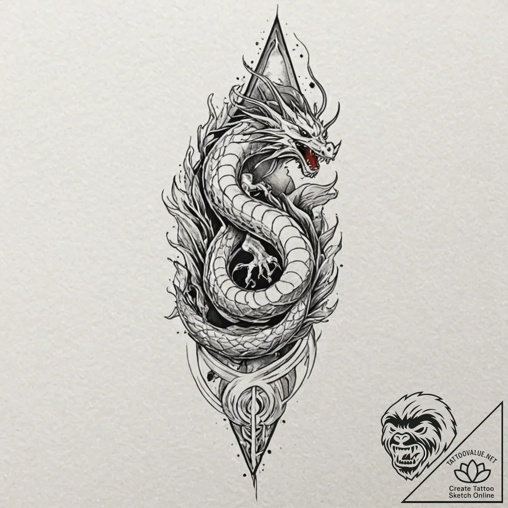Tattoo design for a leg, a full leg sleeve of... - tattoo sketch (№1751798426_0, 06.07.2025 10:40) — tattoovalue.net