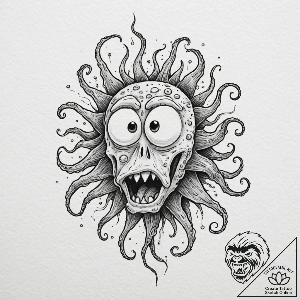Tattoo design for an arm, spongebob squarepan... - tattoo sketch (№1751798685_0, 06.07.2025 10:44) — tattoovalue.net