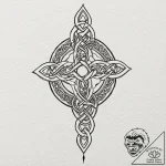 Tattoo design for a leg, a complex celtic kno… – tattoo sketch (№1751799283_0, 06.07.2025 10:54) — tattoovalue.net