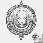 эстетика: символы цифровой эпохи, ретро-гейми… – tattoo sketch (№1751799458_0, 06.07.2025 10:57) — tattoovalue.net