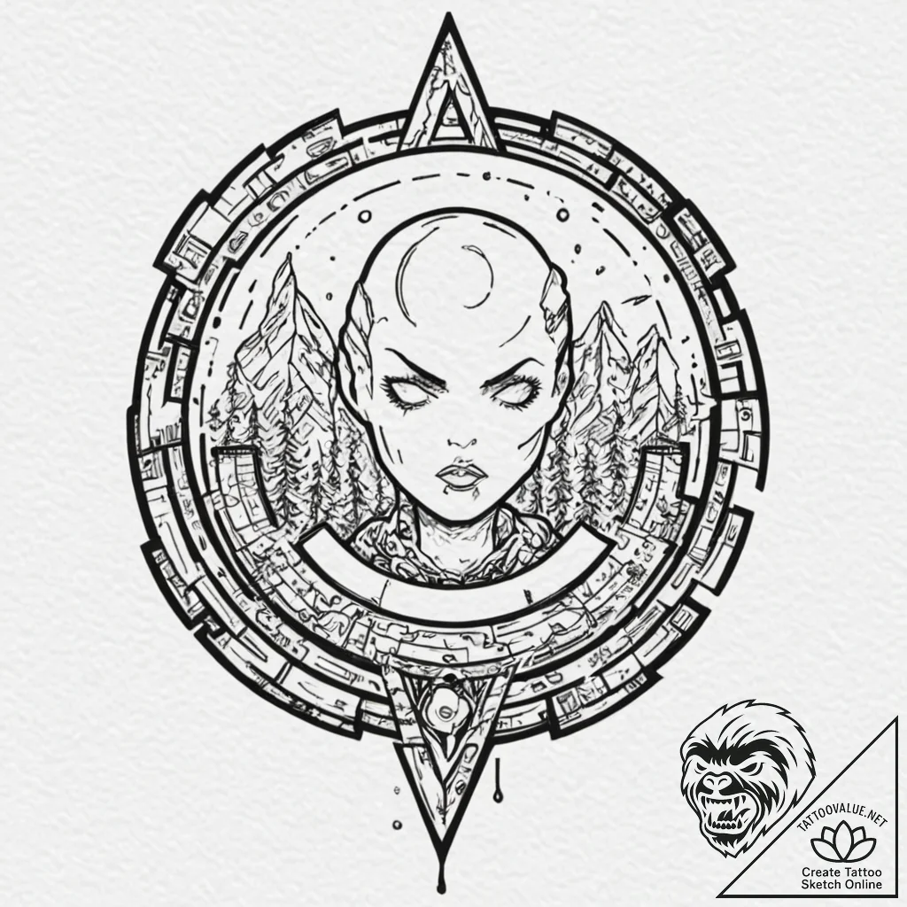 эстетика: символы цифровой эпохи, ретро-гейми... - tattoo sketch (№1751799458_0, 06.07.2025 10:57) — tattoovalue.net