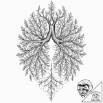 Tattoo design for an arm, a human lung, depic… – tattoo sketch (№1751799713_0, 06.07.2025 11:01) — tattoovalue.net
