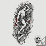 Tattoo design for a leg wrap, a huge medieval… – tattoo sketch (№1751799884_0, 06.07.2025 11:04) — tattoovalue.net