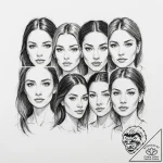 группа 2: portraiture & symbolic faces (портр… – tattoo sketch (№1751802271_0, 06.07.2025 11:44) — tattoovalue.net