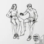 Tattoo design for two legs, a controller from… – tattoo sketch (№1751802355_0, 06.07.2025 11:45) — tattoovalue.net