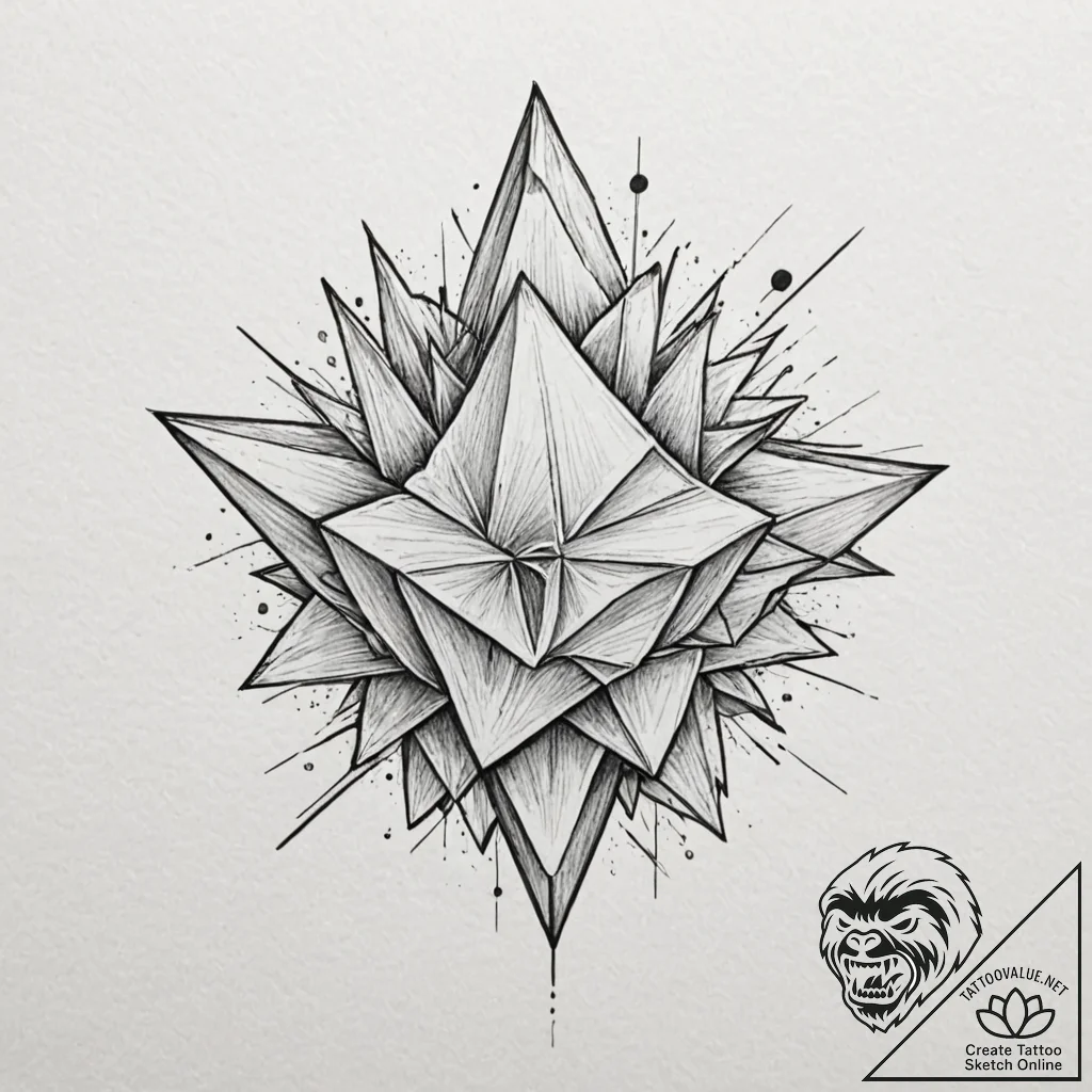 эстетика: использование четких линий, форм и... - tattoo sketch (№1751809662_0, 06.07.2025 13:47) — tattoovalue.net