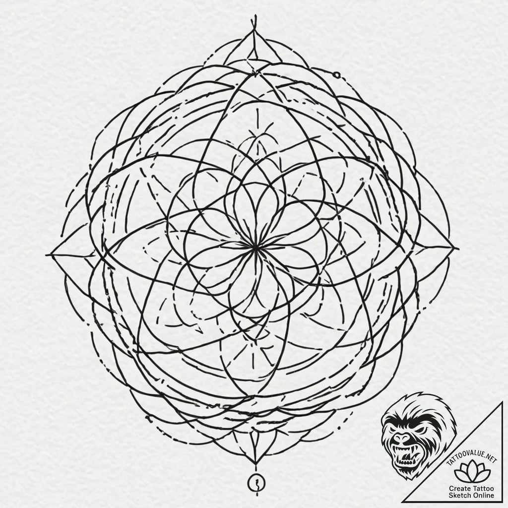 Tiny tattoo design, a tiny, simplified versio... - tattoo sketch (№1751809752_0, 06.07.2025 13:49) — tattoovalue.net