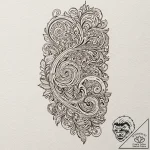 Tattoo design for a leg wrap, a film strip, s… – tattoo sketch (№1751810016_0, 06.07.2025 13:53) — tattoovalue.net