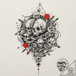 группа 10: playful & pop culture (игровые и п… – tattoo sketch (№1751810103_0, 06.07.2025 13:55) — tattoovalue.net