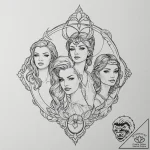 группа 5: traditional with a twist (традишнл… – tattoo sketch (№1751810274_0, 06.07.2025 13:57) — tattoovalue.net