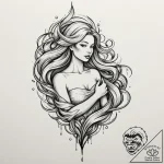 Tattoo design for shoulder, a pattern of liqu… – tattoo sketch (№1751813189_0, 06.07.2025 14:46) — tattoovalue.net