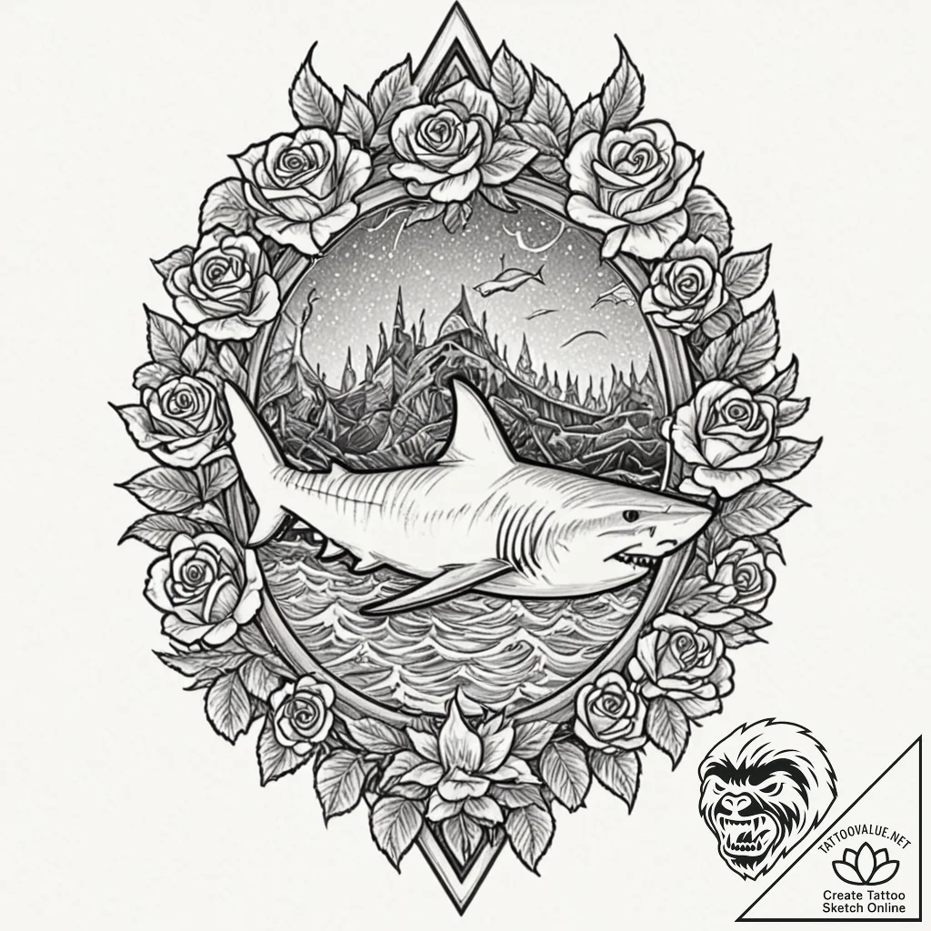 A linework tattoo of the iconic poster for ja... - tattoo sketch (№1751813417_0, 06.07.2025 14:50) — tattoovalue.net