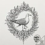 Seagull, tattoo flash sheet design, dynamic c… – tattoo sketch (№1751813982_0, 06.07.2025 14:59) — tattoovalue.net