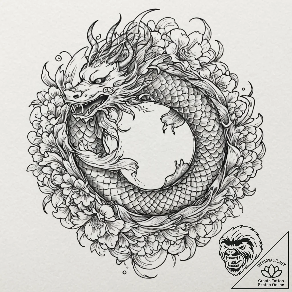 Jester, tattoo drawing outline, irezumi japan... - tattoo sketch (№1751814320_0, 06.07.2025 15:05) — tattoovalue.net