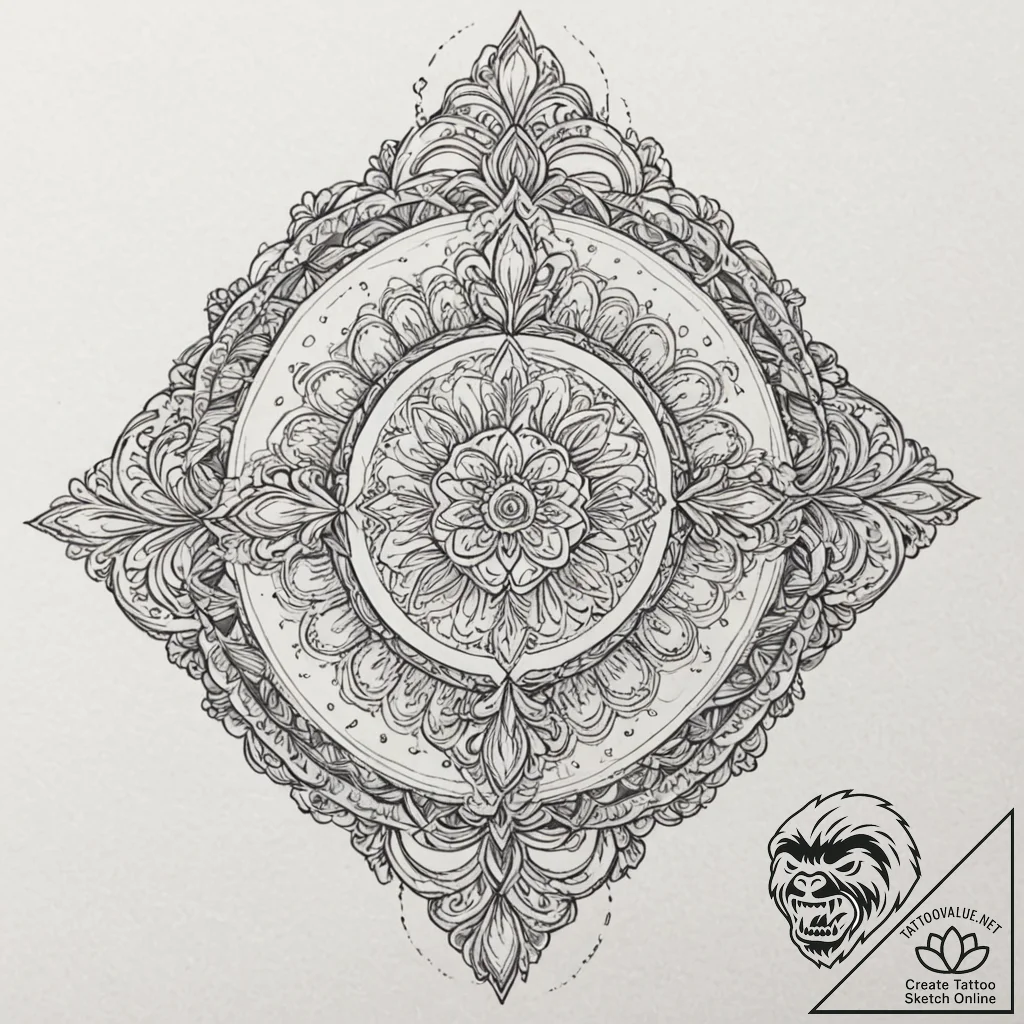 Crystal, concept art for tattoo, muted color... - tattoo sketch (№1751814827_0, 06.07.2025 15:13) — tattoovalue.net