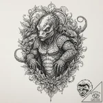 A sketch of the creature from the black lagoo… – tattoo sketch (№1751814912_0, 06.07.2025 15:15) — tattoovalue.net