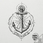 Orange, artistic tattoo sketch, black and gre… – tattoo sketch (№1751815581_0, 06.07.2025 15:26) — tattoovalue.net