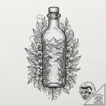 Message in a bottle, tattoo flash sheet desig… – tattoo sketch (№1751815751_0, 06.07.2025 15:29) — tattoovalue.net