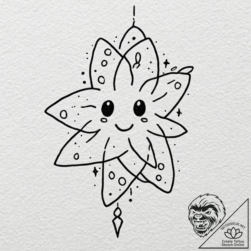 A linework tattoo design of the soot sprites... - tattoo sketch (№1751816088_0, 06.07.2025 15:34) — tattoovalue.net