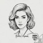 A sketch of moira rose from schitt’s creek, i… – tattoo sketch (№1751816678_0, 06.07.2025 15:44) — tattoovalue.net