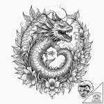 Venus flytrap, tattoo line art, muted color p… – tattoo sketch (№1751817858_0, 06.07.2025 16:04) — tattoovalue.net