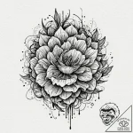Glitch art effect, tattoo sketch design, blac… – tattoo sketch (№1751818530_0, 06.07.2025 16:15) — tattoovalue.net