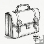 A minimalist tattoo of the briefcase from pul… – tattoo sketch (№1751819370_0, 06.07.2025 16:29) — tattoovalue.net