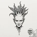 Mandrake root, ink illustration for tattoo, s… – tattoo sketch (№1751819453_0, 06.07.2025 16:30) — tattoovalue.net