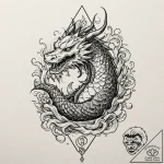 A d20 die from dungeons & dragons, concept ar… – tattoo sketch (№1751819537_0, 06.07.2025 16:32) — tattoovalue.net