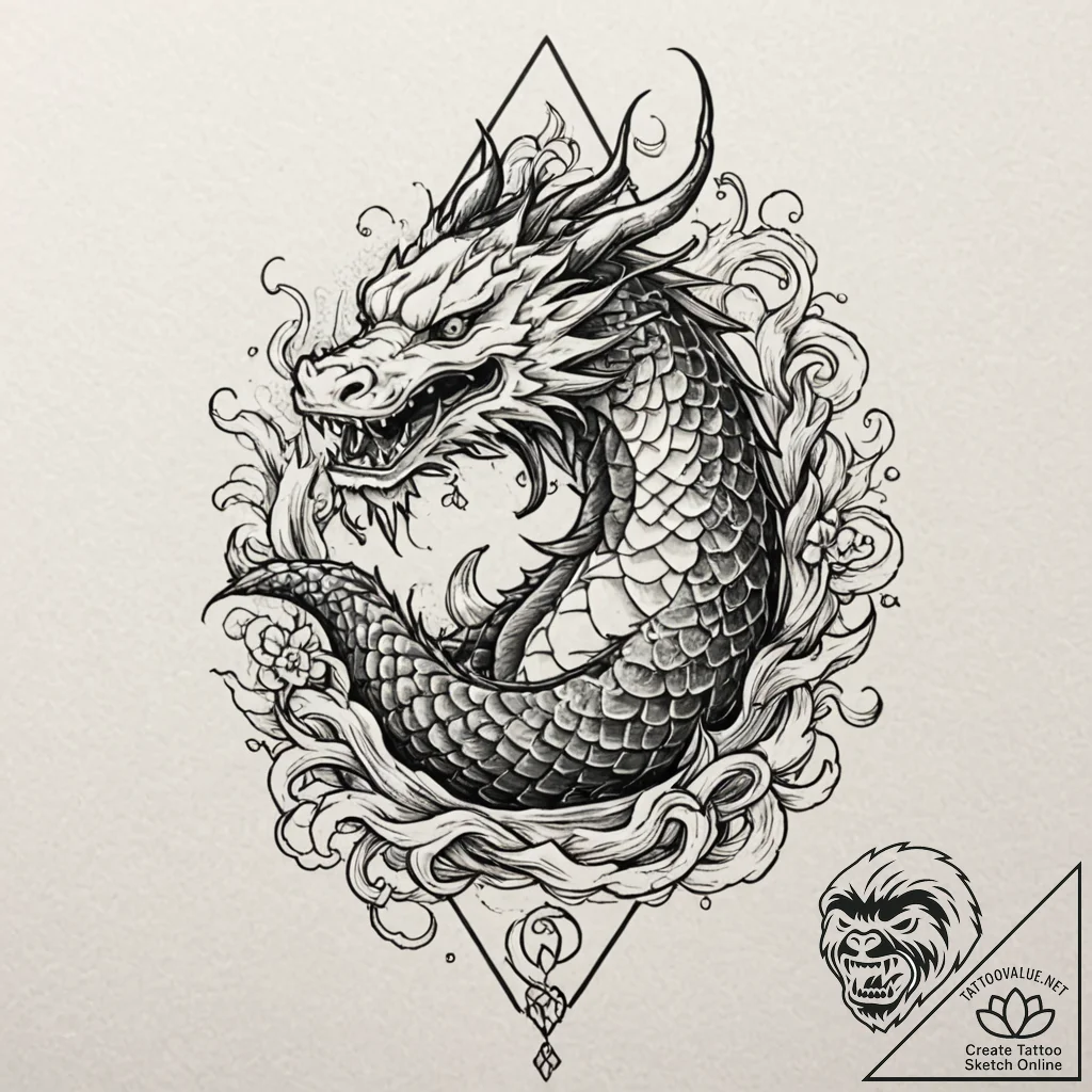 A d20 die from dungeons & dragons, concept ar... - tattoo sketch (№1751819537_0, 06.07.2025 16:32) — tattoovalue.net