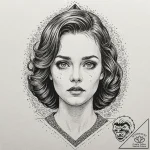 A graphic novel panel of the possessed regan… – tattoo sketch (№1751820418_0, 06.07.2025 16:46) — tattoovalue.net