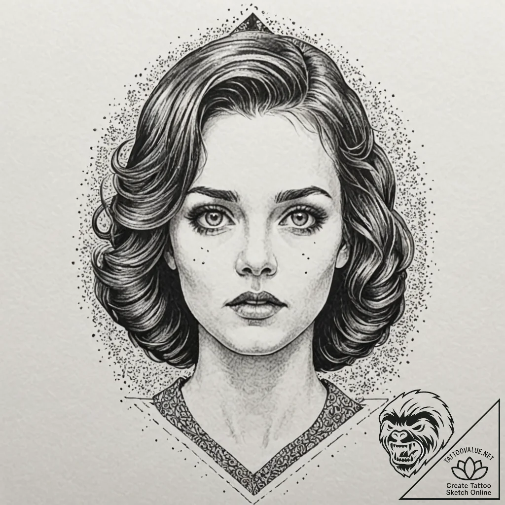 A graphic novel panel of the possessed regan... - tattoo sketch (№1751820418_0, 06.07.2025 16:46) — tattoovalue.net