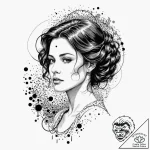 A sketch of apollonia vitelli-corleone, beaut… – tattoo sketch (№1751821182_0, 06.07.2025 16:59) — tattoovalue.net