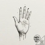 A victorian mourning hand symbol, concept art… – tattoo sketch (№1751821435_0, 06.07.2025 17:03) — tattoovalue.net