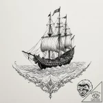 A greek trireme ship, tattoo sketch design, s… – tattoo sketch (№1751822099_0, 06.07.2025 17:14) — tattoovalue.net