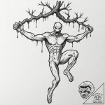 A sketch of a flayed body hanging from a tree… – tattoo sketch (№1751822404_0, 06.07.2025 17:20) — tattoovalue.net