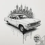 A linework design of the johnny cab from tota… – tattoo sketch (№1751823330_0, 06.07.2025 17:35) — tattoovalue.net