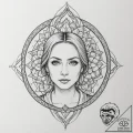 A neo-traditional portrait of marge gunderson... - tattoo sketch (№1751823916_0, 06.07.2025 17:45) — tattoovalue.net