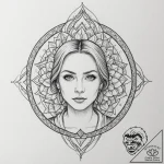 A neo-traditional portrait of marge gunderson… – tattoo sketch (№1751823916_0, 06.07.2025 17:45) — tattoovalue.net